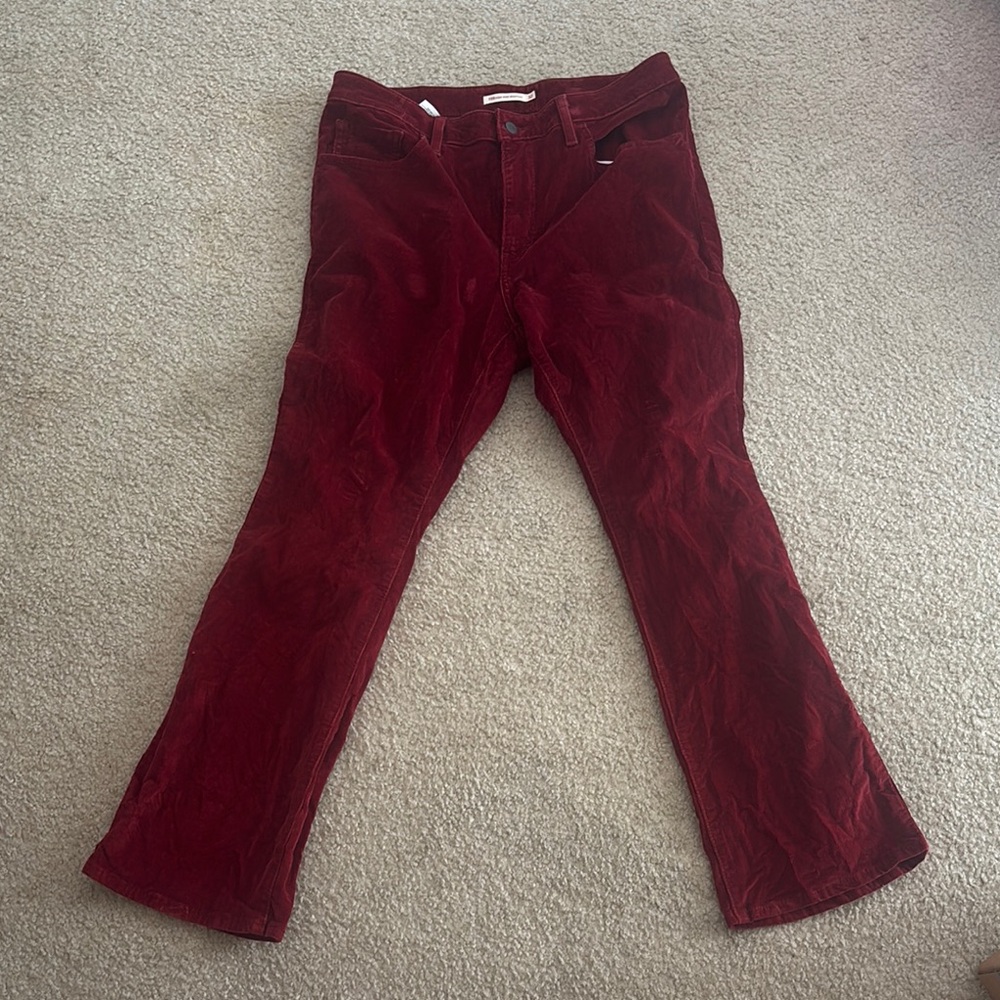 Levi's Burgundy Boot Cut Pants